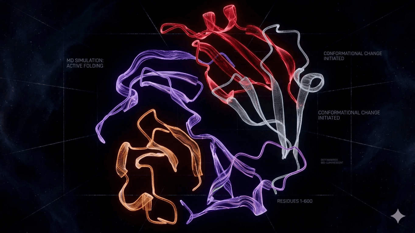 Protein conformational change visualization