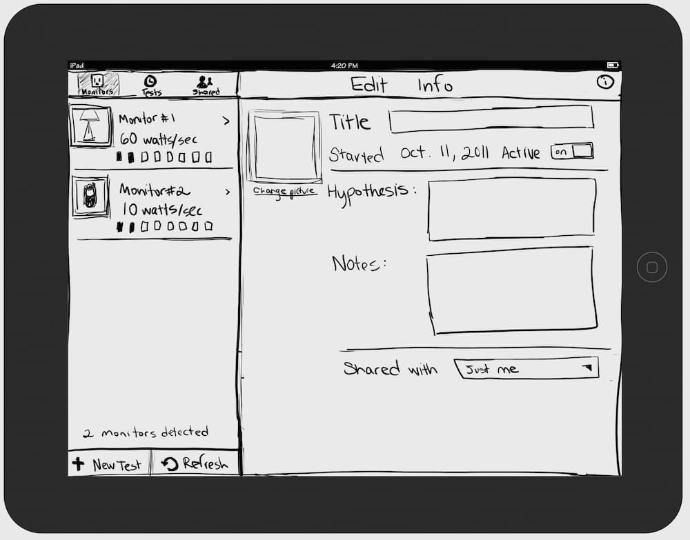 Low fidelity sketch 1