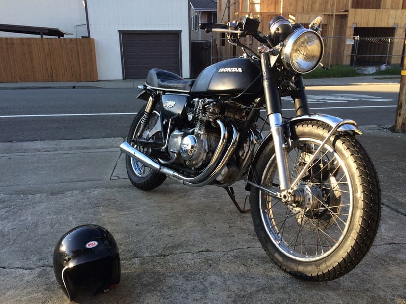 Restored Black Honda CB350F