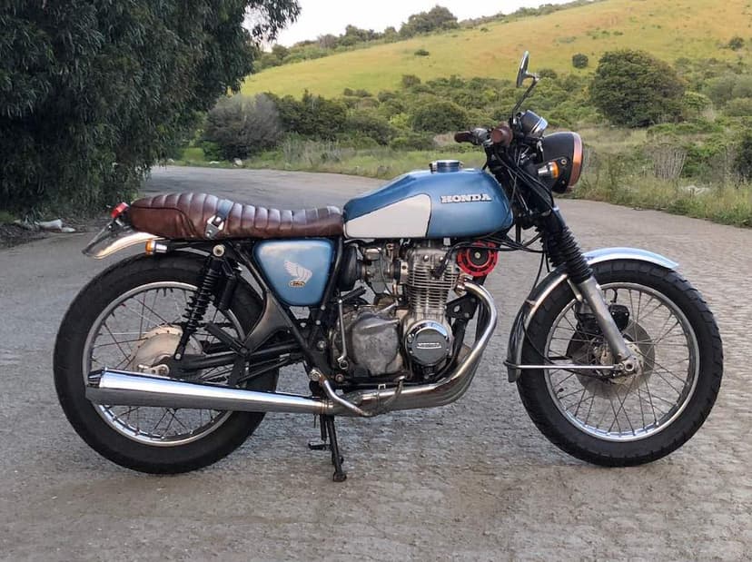 Restored Blue Honda CB350F