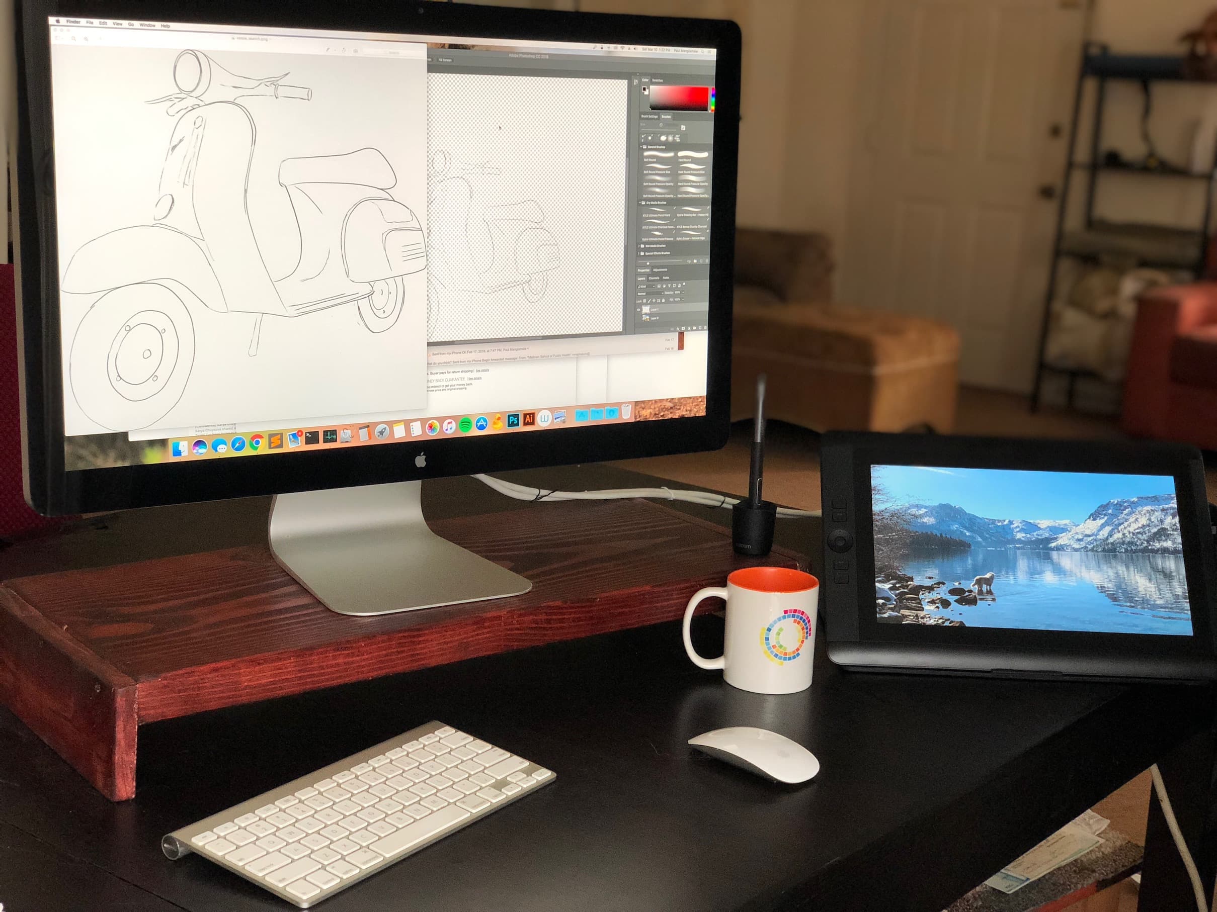Wacom Cintiq setup for illustration