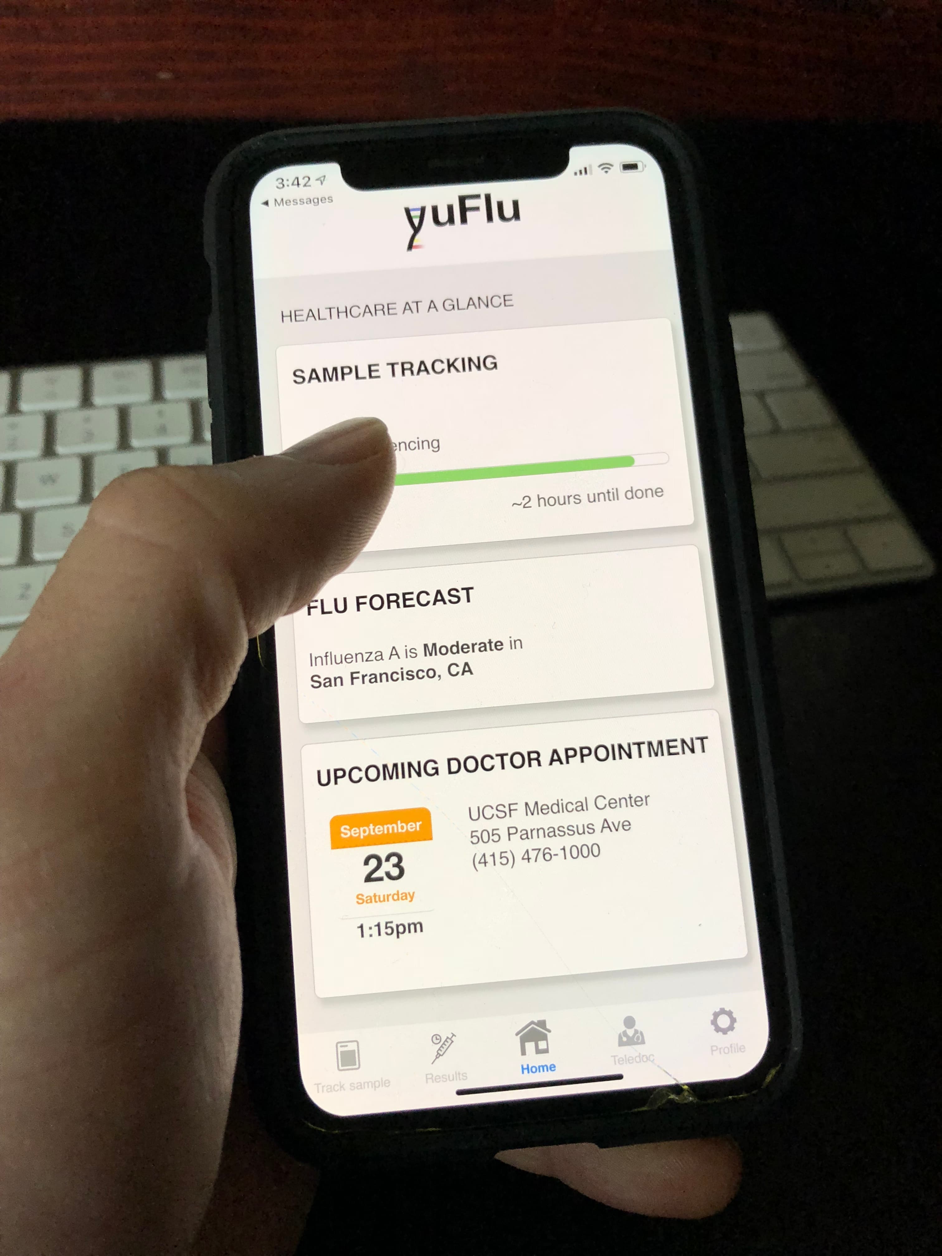 yuFlu App Prototype 1
